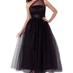 Women’s little black vintage prom dress